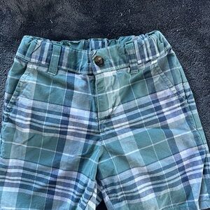 Janie and Jack Green Plaid Kids Shorts